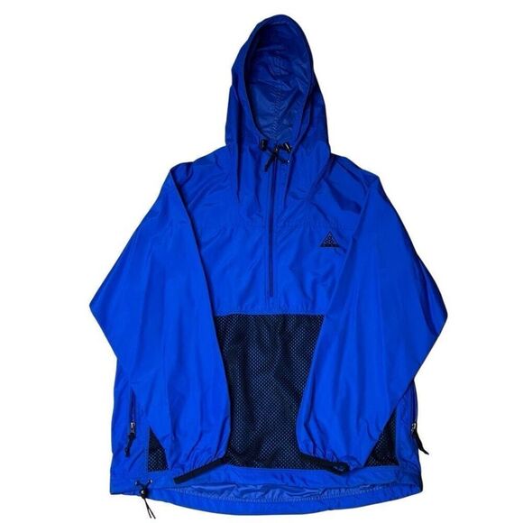 Vintage Y2K Nike ACG Nylon Hoodie Pullover Large Oversized - Picture 1 of 7